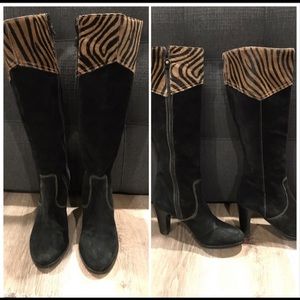 Italian Black Suede Boots